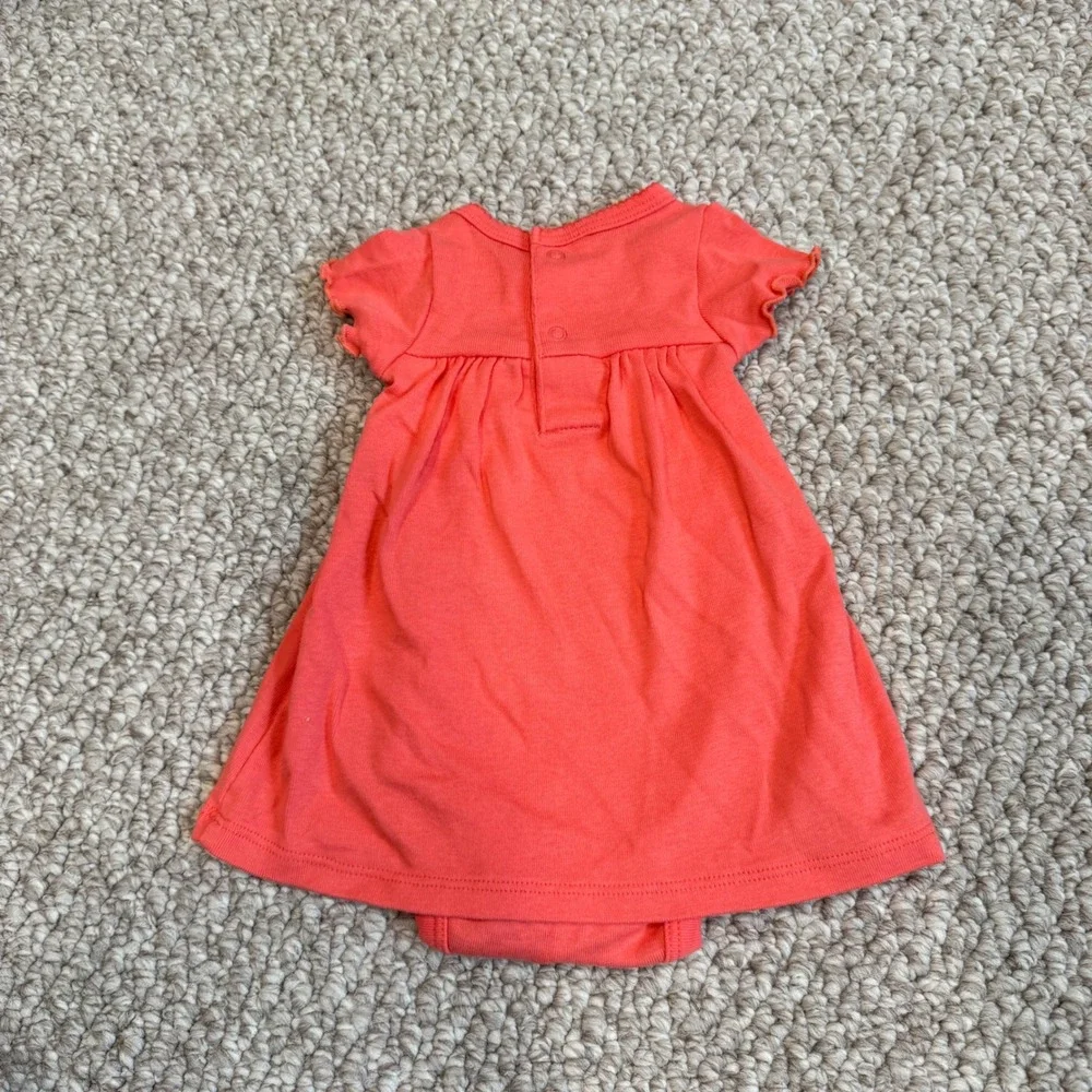 Carters Newborn Baby Girl Flower Bodysuit Dress Short Sleeve Size Newborn